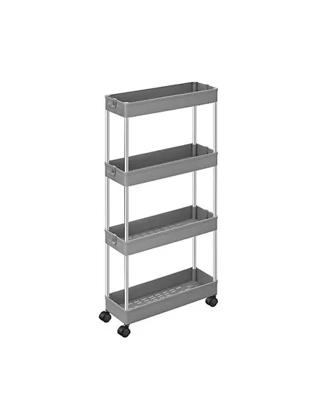 Carucior pentru depozitare, Songmics, Gri, KSC008G01, 40 x 12 x 86 cm