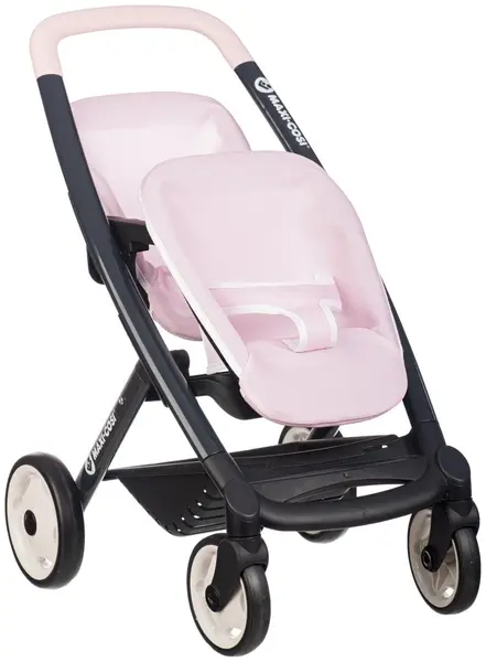Carucior pentru gemeni Smoby - Maxi-Cosi, roz