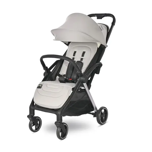Carucior pentru nou-nascut autofold, Lorelli Loret, ultra-light, pana la 22 kg, Grey Jasper