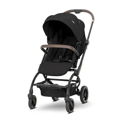 Carucior pentru nou-nascut Lorelli Makaya, cu scaun rotativ 360 grade, cadru din aluminiu, pana la 22 kg, Negru
