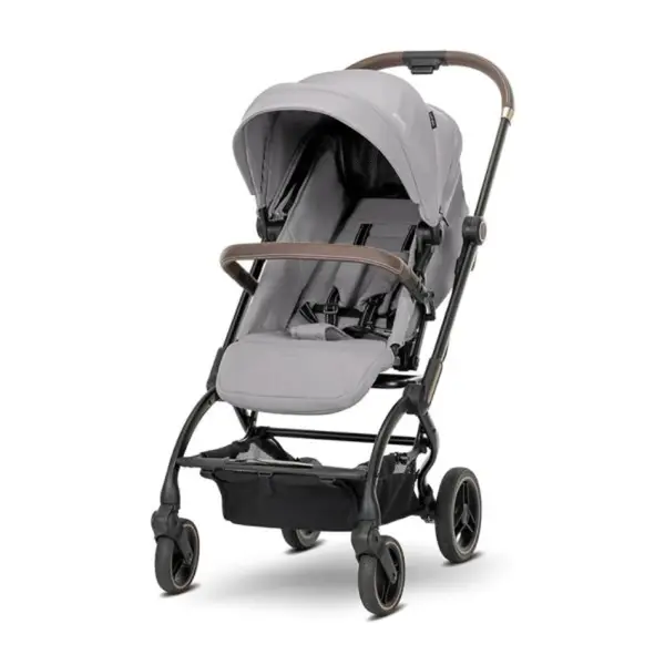 Carucior pentru nou-nascut, Lorelli Makaya, cu scaun rotativ 360 grade, cadru din aluminiu, pana la 22 kg, Grey