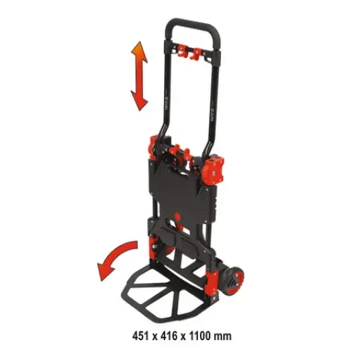 Carucior pliabil 2 in 1 Yato, capacitate 137 kg, dimensiuni 77,7x45,1x92cm