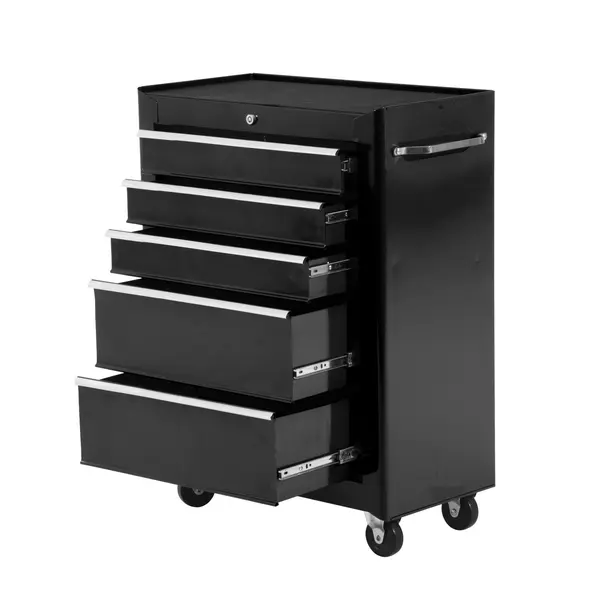 Carucior scule pentru atelier HOMCOM, 61.5x33x85cm negru | Aosom Romania