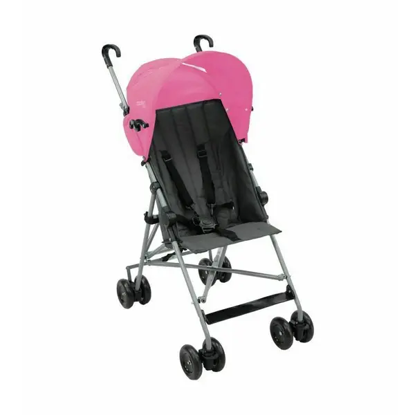 Carucior sport, Asalvo, Moving, Pliabil, Pana la 15 kg, Cadru din otel, Greutate redusa 4.9 kg, Cu suport fix pentru picioare, Capotina cu fereastra, 6 luni+, Ideal pentru plimbari si concedii, EN 1888:2018, Pink, Resigilat