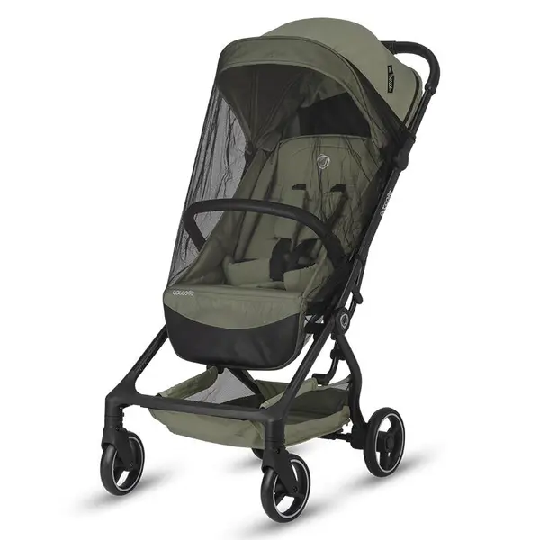 Carucior sport Coccolle Sierra cu pliere automata ultracompacta la buton, Cadru aluminiu, Pozitie somn, Dimensiuni reglementate IATA pentru bagaj mana avion, Pana la 22 kg, Copertina extensibila cu protectie UV 50+, Husa insecte, Diamond Black