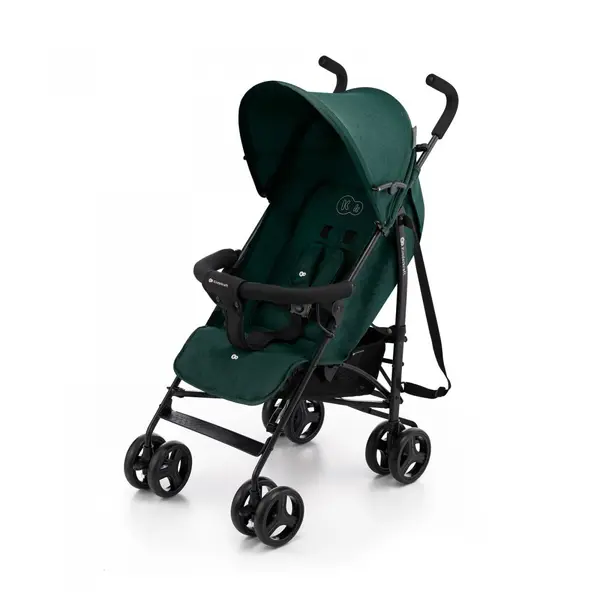 Carucior sport Kinderkraft Tik tip umbrela green forest, spatar reglabil, pozitie somn, suport pentru picioare, roti din spuma Eva, greutate 6,5 kg