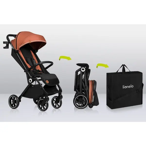 Carucior sport Lionelo Cloe, Cu accesorii, Cadru din aluminiu, Sarcina maxim 22 kg, Usor, Pliere compacta pentru avion, cu o singura mana, Ideal pentru toate tipurile de suprafete, 6 luni+ gri