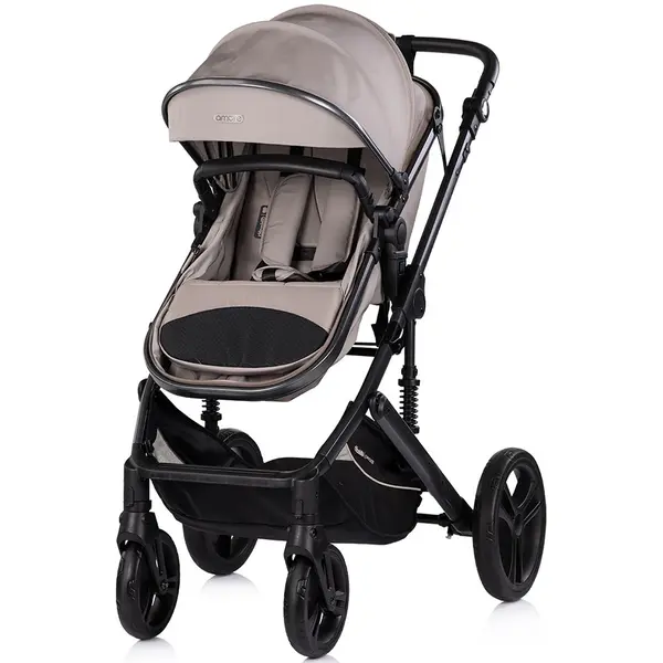 Carucior transformabil 2 in 1 pentru copii Chipolino Amore Latte cu suspensii, sezut reversibil, accesorii, greutate suportata 22 kg