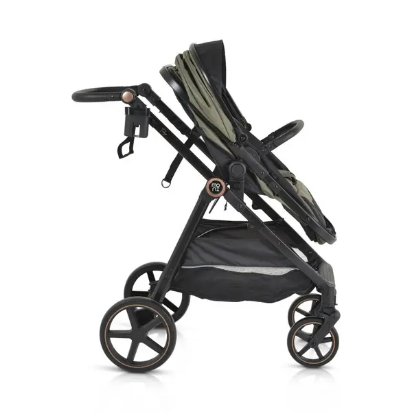 Carucior transformabil 2in1 Moni Tokyo Green pana la 22 kg,Cadru din aluminiu,Maner parental si Spatar reglabile,Scaun reversibil,Roti spuma EVA pivotante cu amortizor,Baldachin,Husa picioare,Geanta,Plasa insecte,Suport pahar