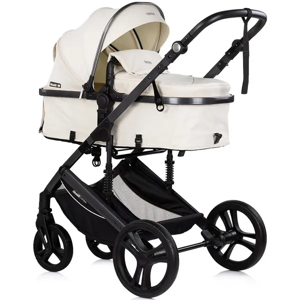 Carucior transformabil 3 in 1 pentru copii Chipolino Amore Cashmere cu suspensii, sezut reversibil, accesorii, greutate suportata 22 kg