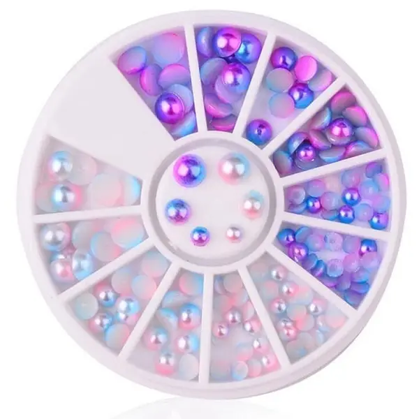 Carusel Cristale Colorate Unghii – Decor Nail Art Profesional SAF7