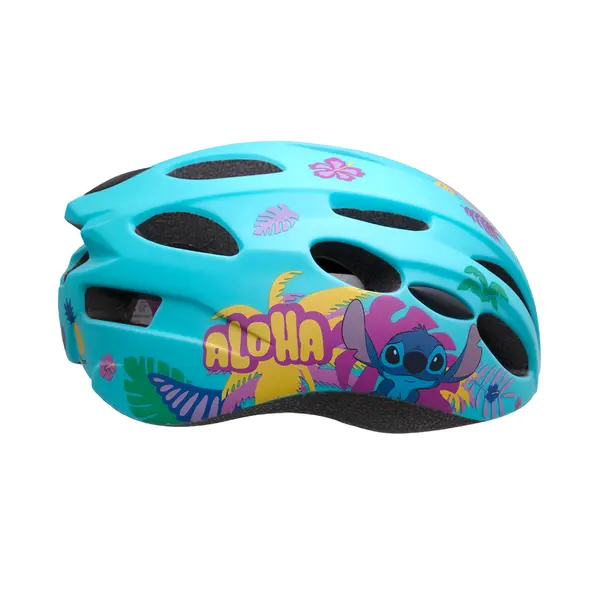 Casca biciclisti copii IN-MOLD, model Stitch, culoare albastru, marime M(52-56cm)