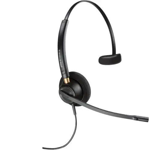 Casca call center Poly EncorePro 510, Monaurale, Cu fir (Negru)