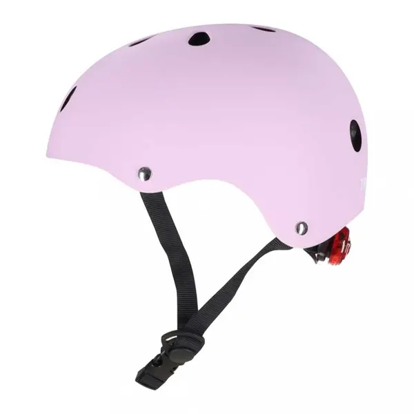 Casca de bicicleta pentru copii Trike Fix, marime M (55-58 cm), lumina LED integrata si 11 orificii de ventilaie, Violet