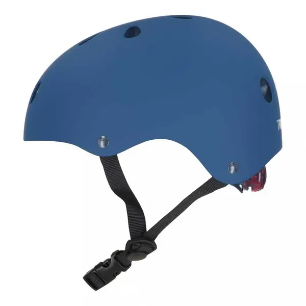 Casca de protectie pentru copii FIX S Blue, S (48-54 cm), reglabila, cu lumina LED, sistem de prindere, 11 orificii de ventilatie