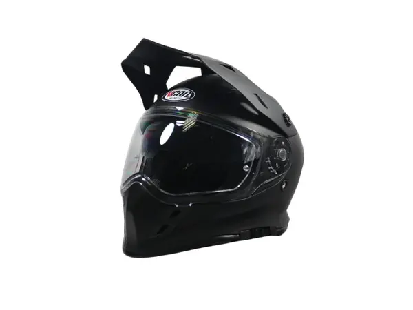 Casca moto dual cu ochelari, VCAN H331, marime XXL, culoare negru mat