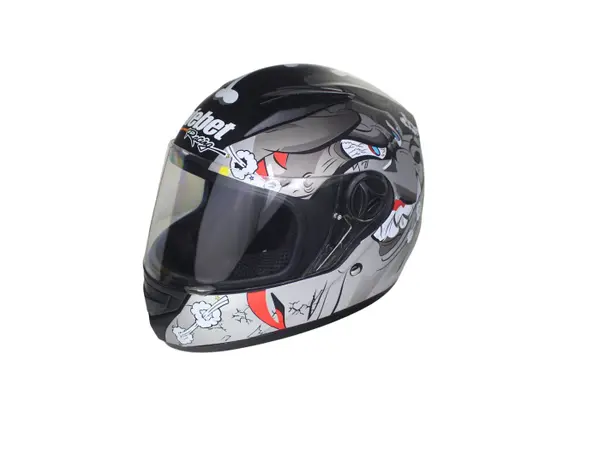 Casca moto integrala adulti, Safebet HF-111K, culoare gri negru mat, marime S