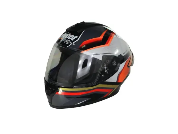 Casca moto integrala adulti, Safebet HF-123 Q250-L, culoare negru portocaliu, marime 2XL