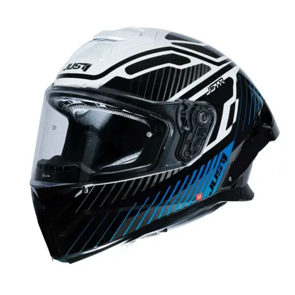 Casca moto integrala JUST1 J-STR TACTICAL,albastru alb lucios,marime XL