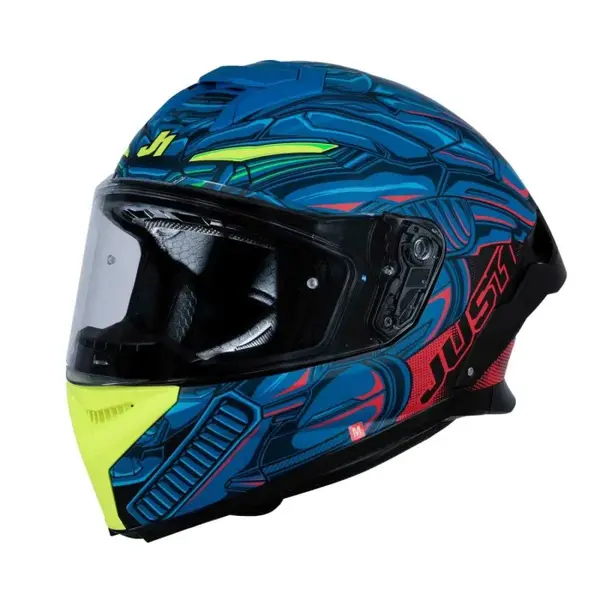 Casca moto integrala,Just1,J-STR Titan,albastru rosu negru mat,marime XXL