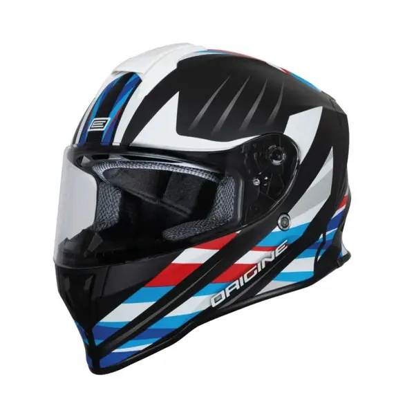 Casca moto integrala, Origine Dinamo Foolish, culoare negru alb mat, marime XL
