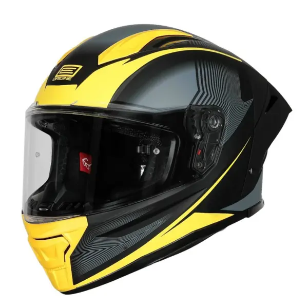 Casca moto integrala, Origine Pista Elementary, culoare galben negru mat, marime L