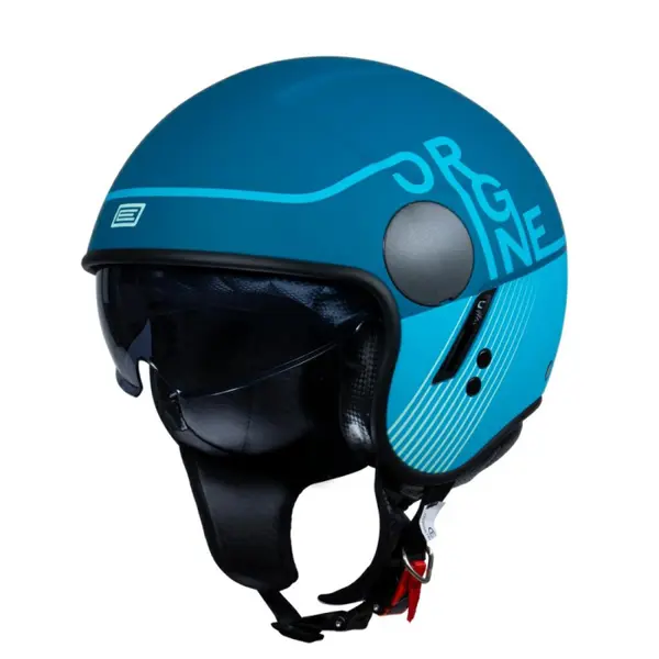 Casca moto jet cu ochelari,Origine Sierra Snatch, albastru mat,marime L