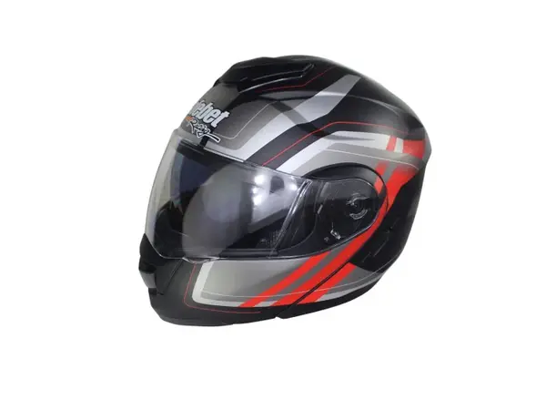 Casca moto rabatabila adulti, Safebet HF-119 Z48-R, culoare negru gri, marime L