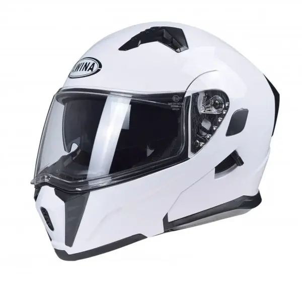 Casca moto rabatabila cu ochelari de soare, Awina JK906, culoare alb, marime 2XL(63-64cm)