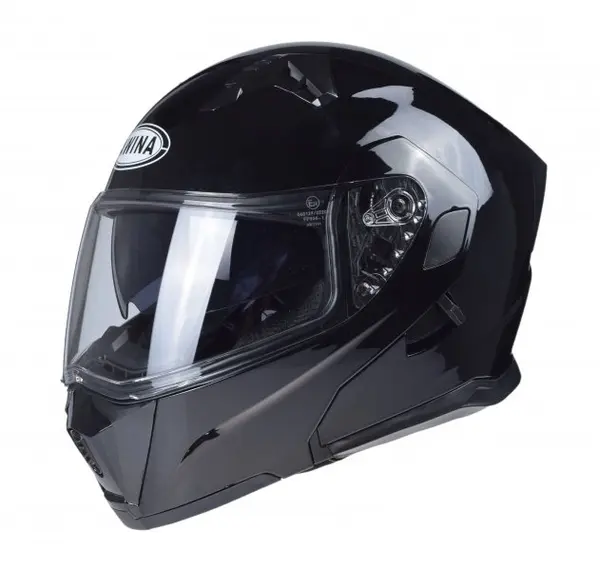 Casca moto rabatabila cu ochelari de soare, Awina JK906, culoare negru, marime S(55-56cm)