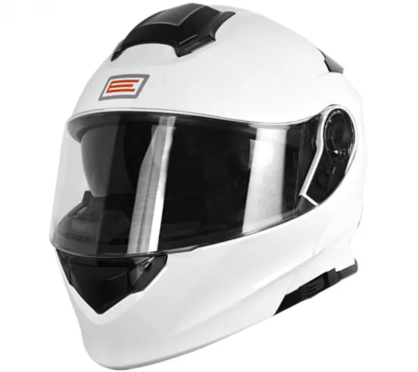Casca moto rabatabila cu ochelari, Origine Delta Basic Solid, culoare alb, marime M