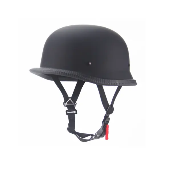 Casca Moto Scuter FIXATO Retro German, Interior Confortabil, Prindere rapida, Negru Mat, Marime XL 61-62cm