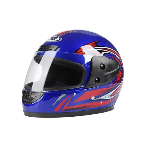 Casca Moto Scuter Full Face FIXATO, Viziera Detasabila, Marime Universala 59-62cm, Albastru