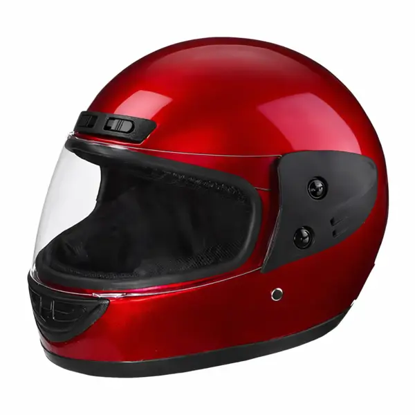 Casca Moto Scuter Full Face FIXATO, Viziera Detasabila, Marime Universala 59-62cm, Rosu