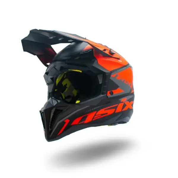 Casca motocross atv Asix 189, culoare negru portocaliu, marime S