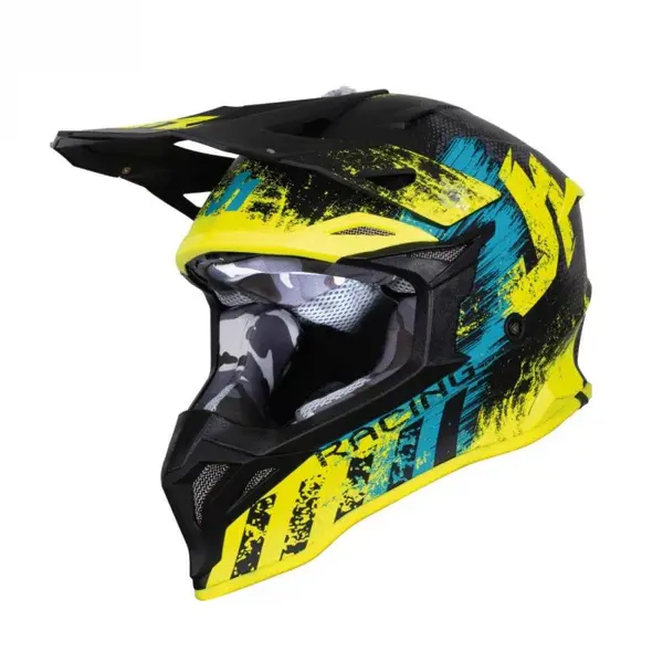 Casca motocross atv Just1 J39 Storm, culoare galben negru, marime XL
