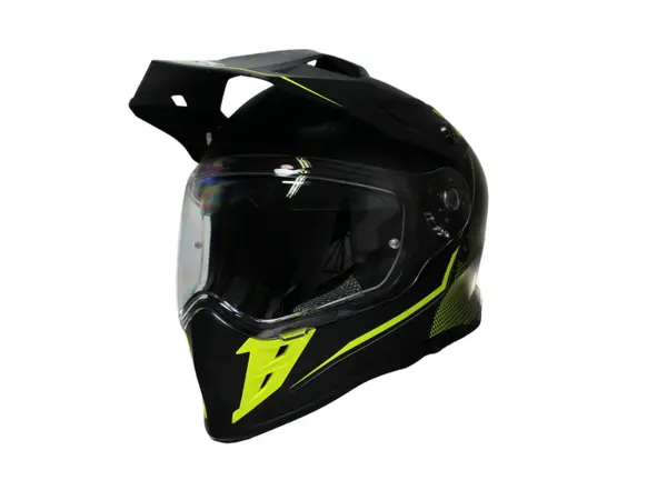 Casca Motocross cu viziera si ochelari VCAN H331, Culoare Negru Galben Intens, Marime XXL