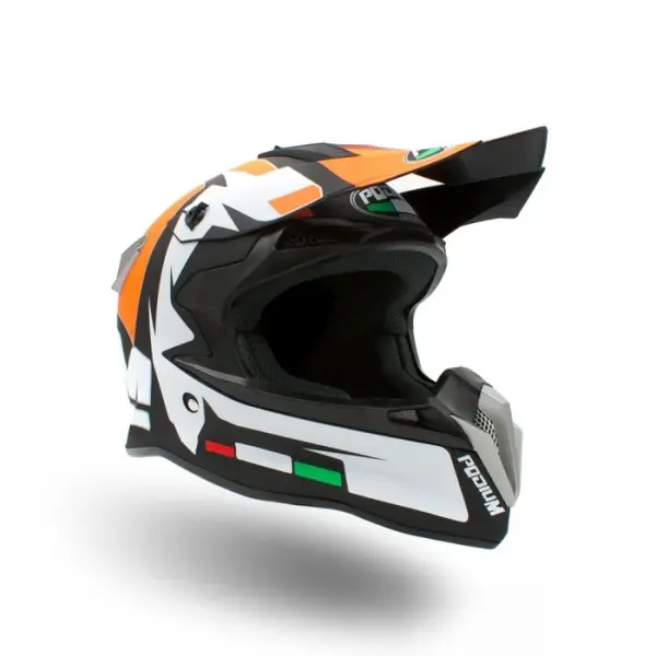 Casca motocross enduro adulti XTR 188, culoare negru portocaliu, marime XL