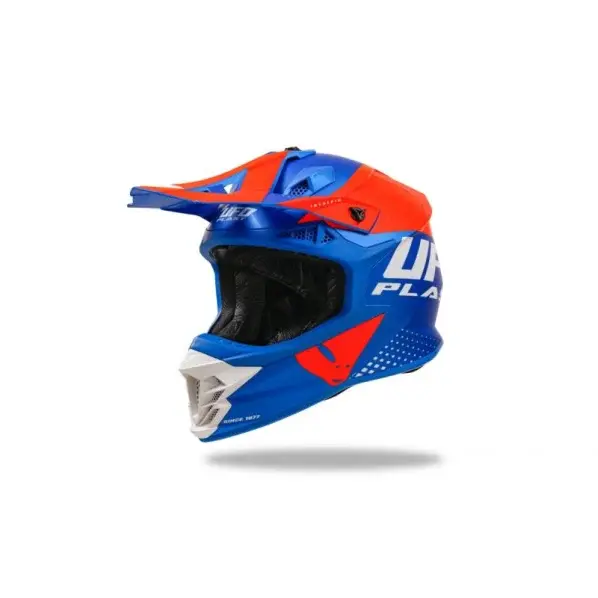 Casca motocross enduro Ufo Plast Intrepid, culoare albastru portocaliu, marime XL