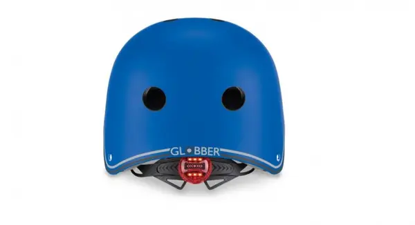 Casca protectie Globber PRIMO, cu lumini, interior EPS si 11 orificii de ventilatie, culoare albastra