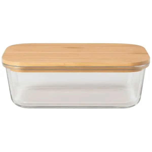 Caserola Alimente, cu Capac, Bambus, 40 x 36 x 26 cm, 640 ml