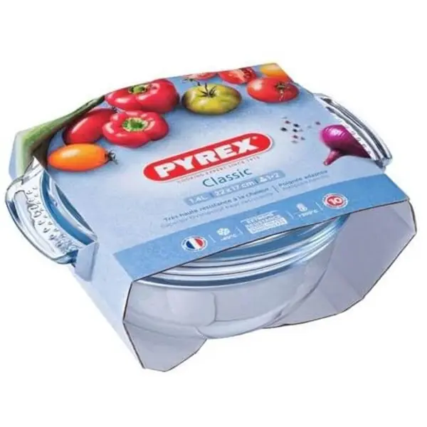 Caserola cu Capac de Sticla, Classic 4.9 l, Transparent, Pyrex