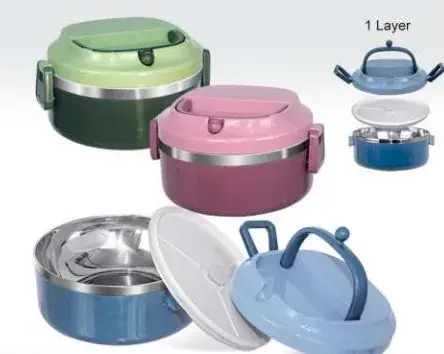Caserola izoterma pentru alimente, 3 culori, 15x9.5 cm, 600 ml
