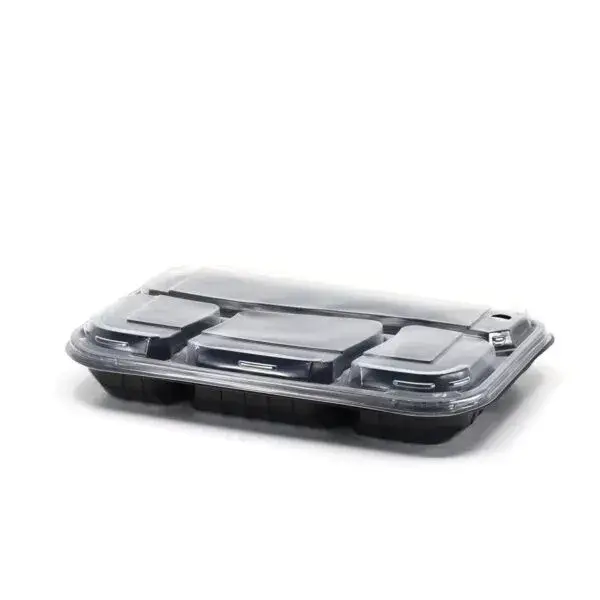 Caserola meniu 4 compartimente 205 x 305 x 45mm PP 100buc/set Caserola meniu 4 compartimente 205 x 305 x 45mm PP 100buc/set
