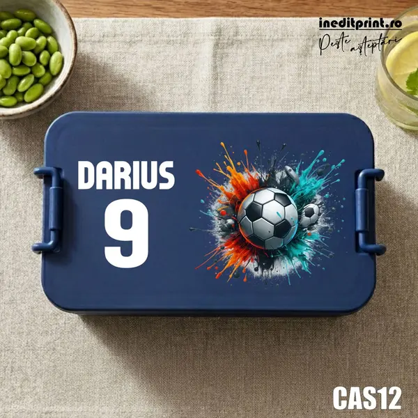 Caserola personalizata fotbalist cu nume si numar CAS12 Bleumarin