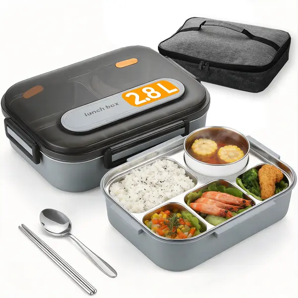 Caserola Pranz 316 Inox Food-Grade cu 2.1, 3L Capacitate, Albastru - Default Title