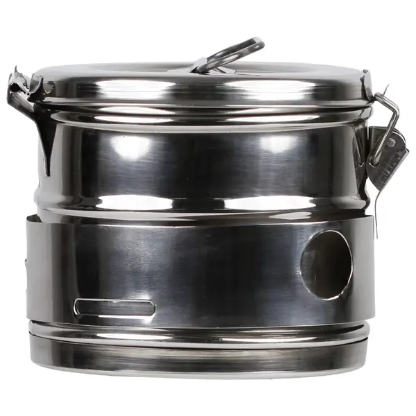 Casoleta sterilizare inox 12x12 cm PRIMA cu capac si sistem de siguranta