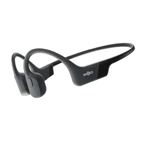 Casti alergare Shokz OpenRun, Bluetooth, Waterproof, Conductie Osoasa, USB-C (Negru)