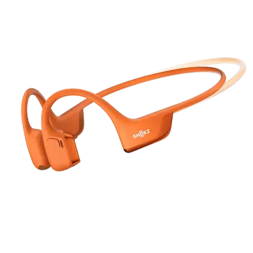 Casti alergare wireless Shokz OpenRun Pro 2 Mini, Bluetooth, Conductie osoasa, Autonomie 12 ore, IP55 (Portocaliu)