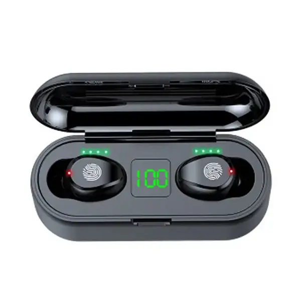 Casti Bluetooth 5.0 HAWIRE pentru telefon, Audio in-ear, Control al volumului, Microfon incorporat, Compatibil Android si iOS, Negru, Fara fire